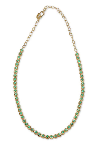 Diana M Jewels - Gargantilha com esmeralda redonda de 2,42 cts