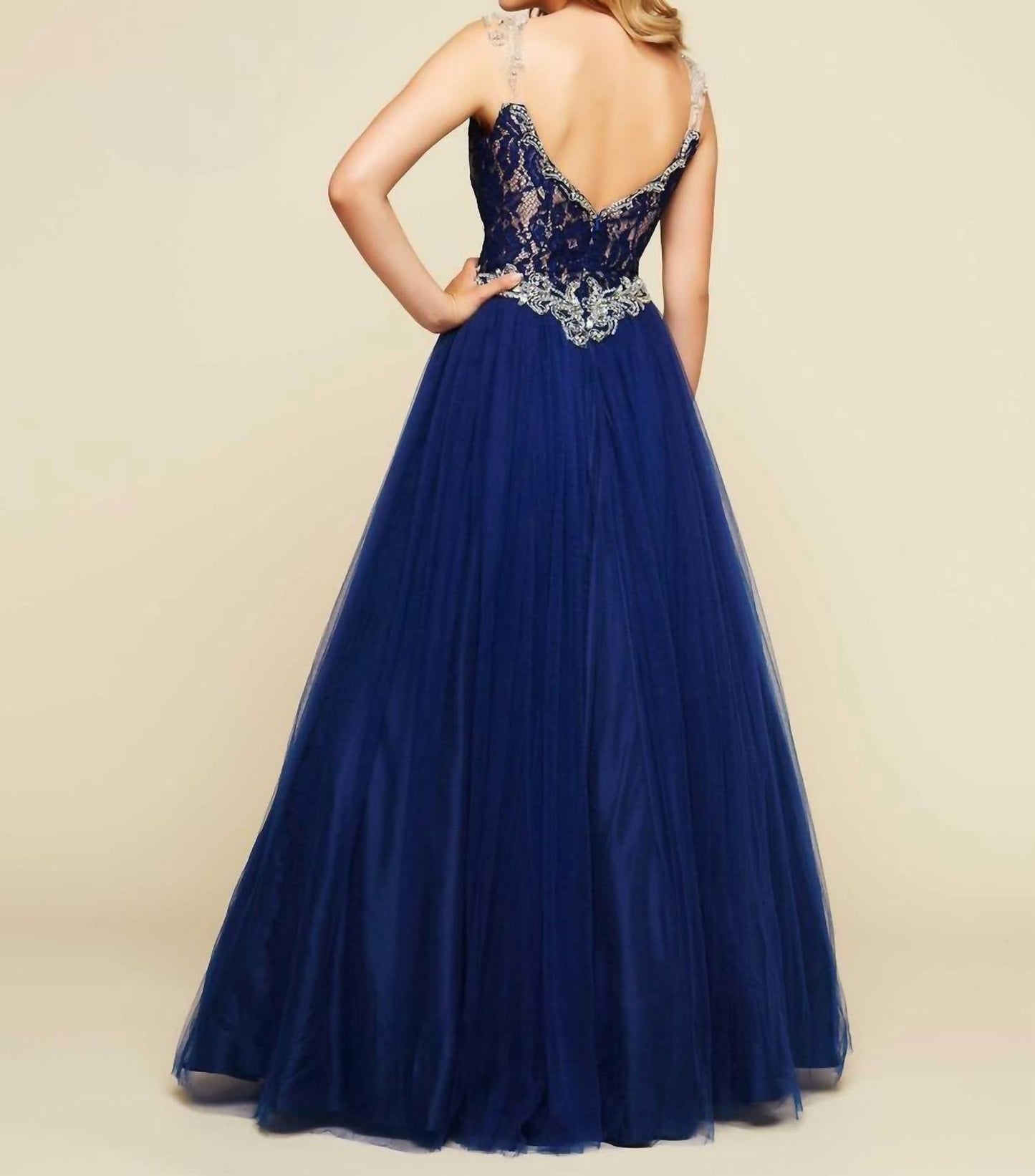 Mac Duggal - Ball Gown with Illusion