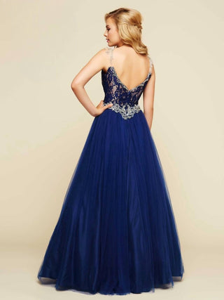 Mac Duggal - Vestido de baile com ilusão