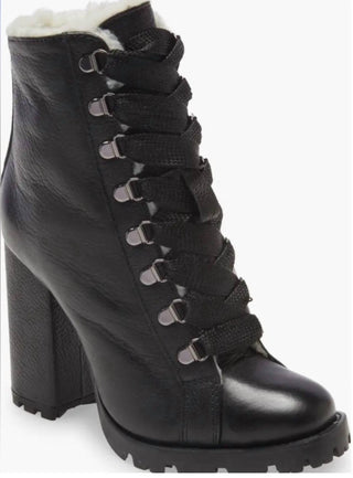Schutz - Bota feminina Zhara Combat Lug Sole com cordões