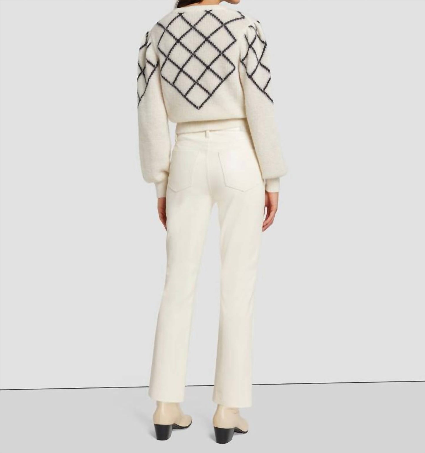 7 For All Mankind - Faux Leather High Waist Slim Kick Pants