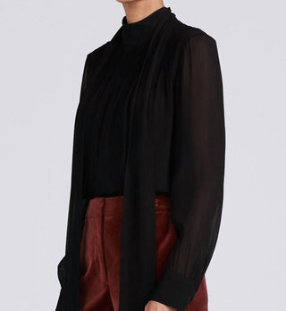 Derek Lam 10 Crosby - VALENTINE NECK TIE BLOUSE