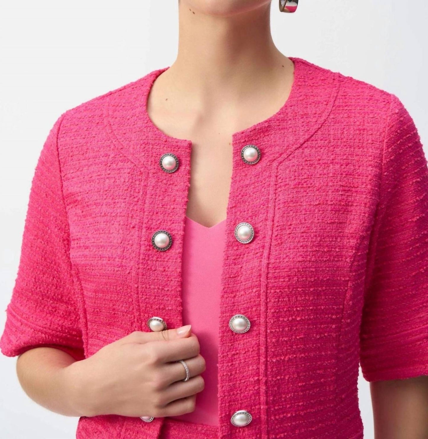 Joseph Ribkoff - Bouclé Cropped Jacket