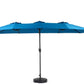 14.8 Ft Double Sided Outdoor Umbrella Rectangular Large with Crank