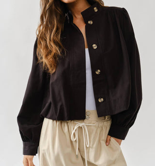 Aaron & Amber - Brynne Short Balloon Trench Jacket