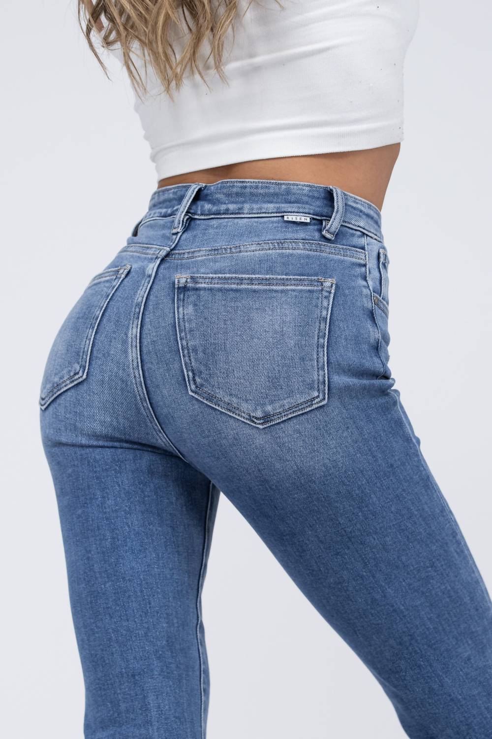 Risen - Misunderstood High-Rise Button Down Bootcut Denim Jeans