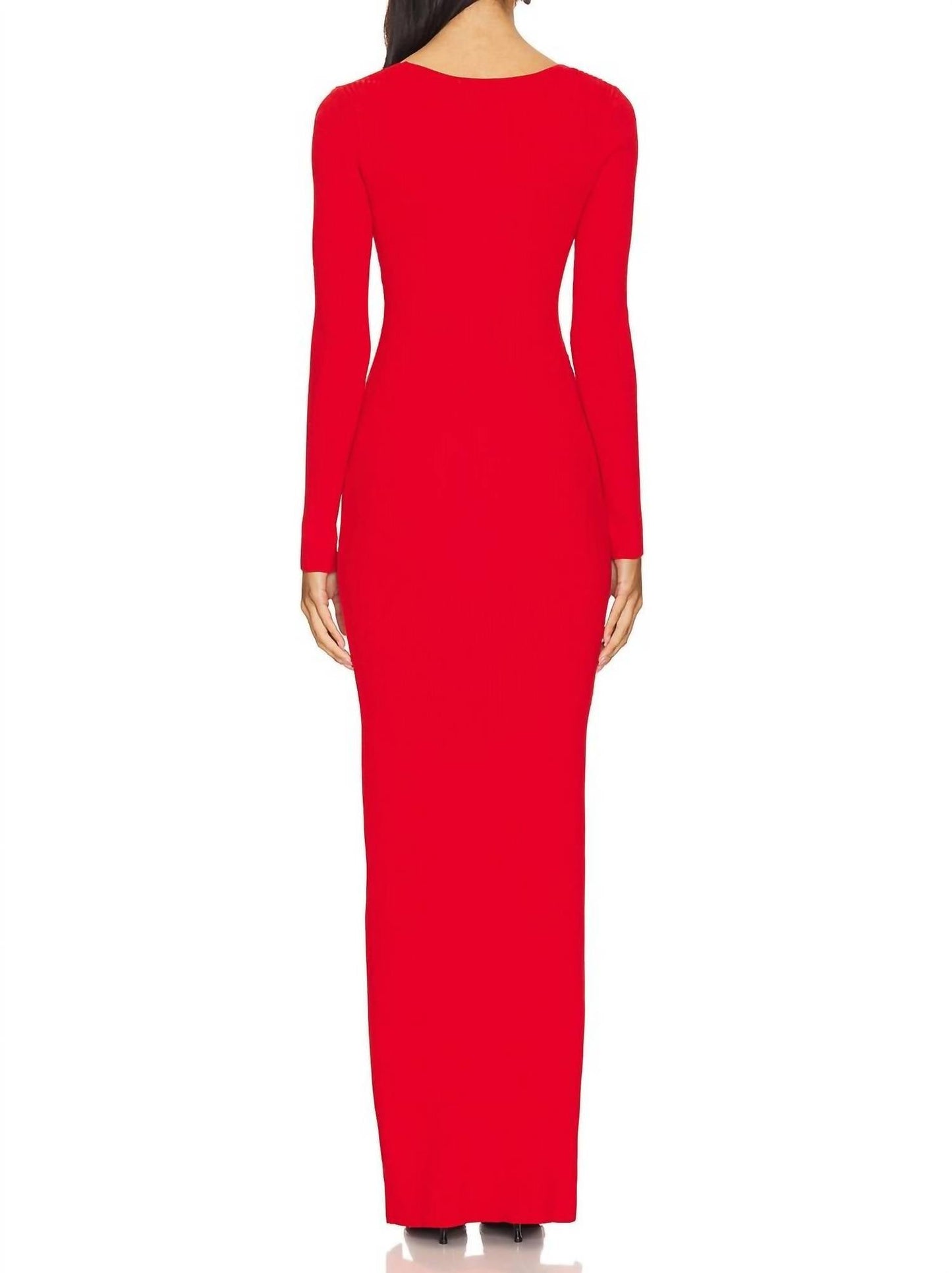 Good American - Virgo Maxi Long Sleeve Scoop Dress