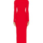 Good American - Virgo Maxi Long Sleeve Scoop Dress