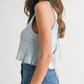 Miou Muse - Crochet Ruffle Hem Top