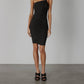 Enza Costa - STRETCH SILK KNIT 1-SHOULDER RUCHED DRESS
