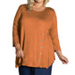 On The Plus Side - Tamsin 3/4 Sleeve Top - Plus