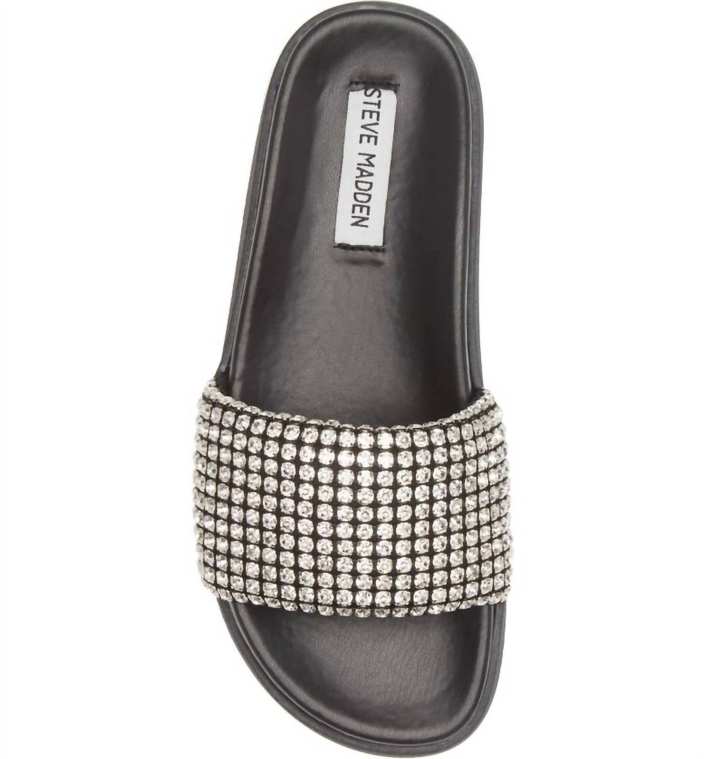 Steve Madden - Women's Marren Rhinestone Pool Slide Sandals