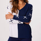 French Kyss - X Sleeve V-neck Top
