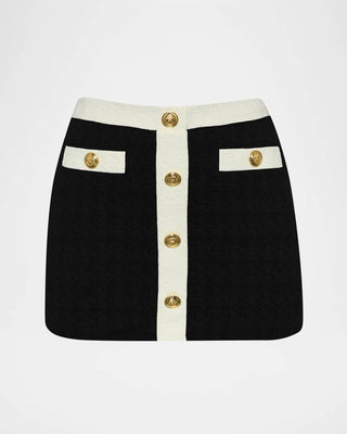 L'Agence - Coco Colorblock High-waist Mini Skirt