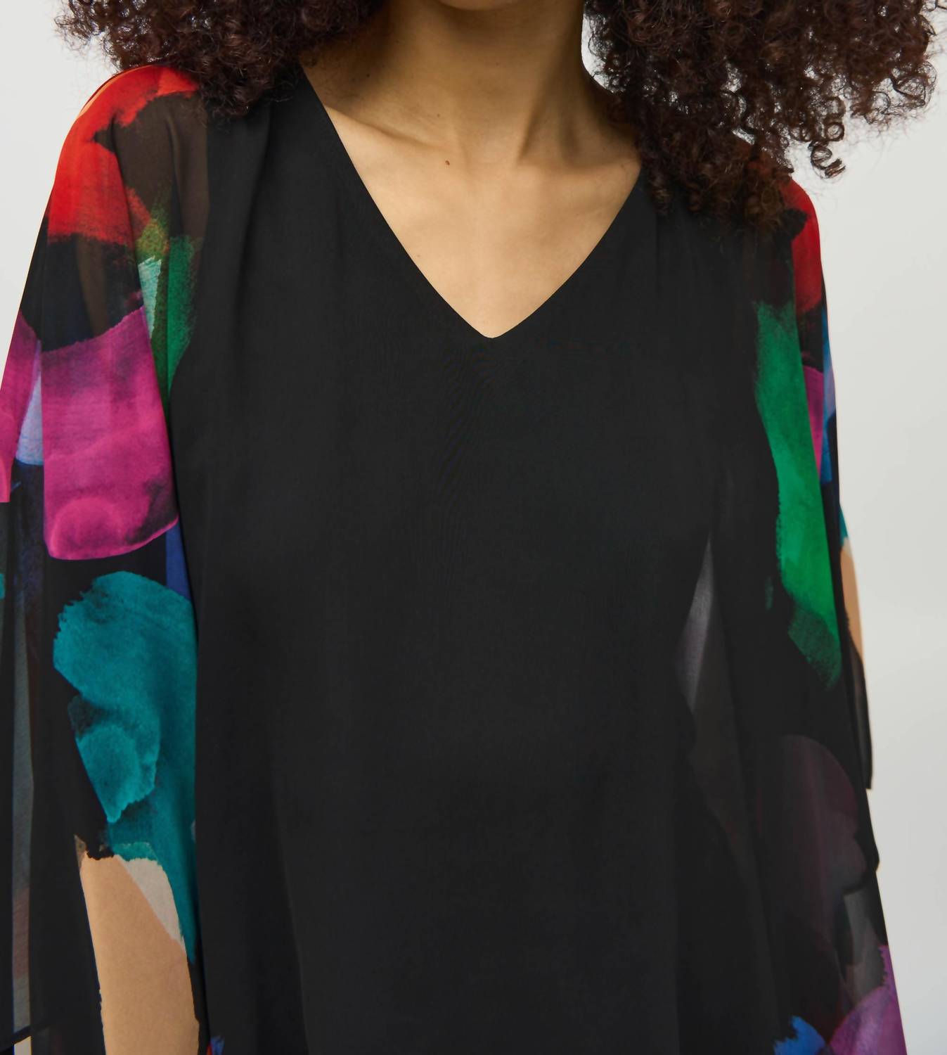 Joseph Ribkoff - Chiffon Abstract Poncho Top