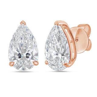 Diana M Jewels - 10.00 Cts Lab Grown Pear Cut Stud Earrings