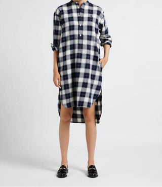 Polo Ralph Lauren - Vestido-camisa midi xadrez de algodão e sarja