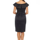 Joseph Ribkoff - Off-shoulder Pleated Faux Wrap Sheath Dress