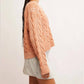 Free People - Washed Cable V-neck Sweater