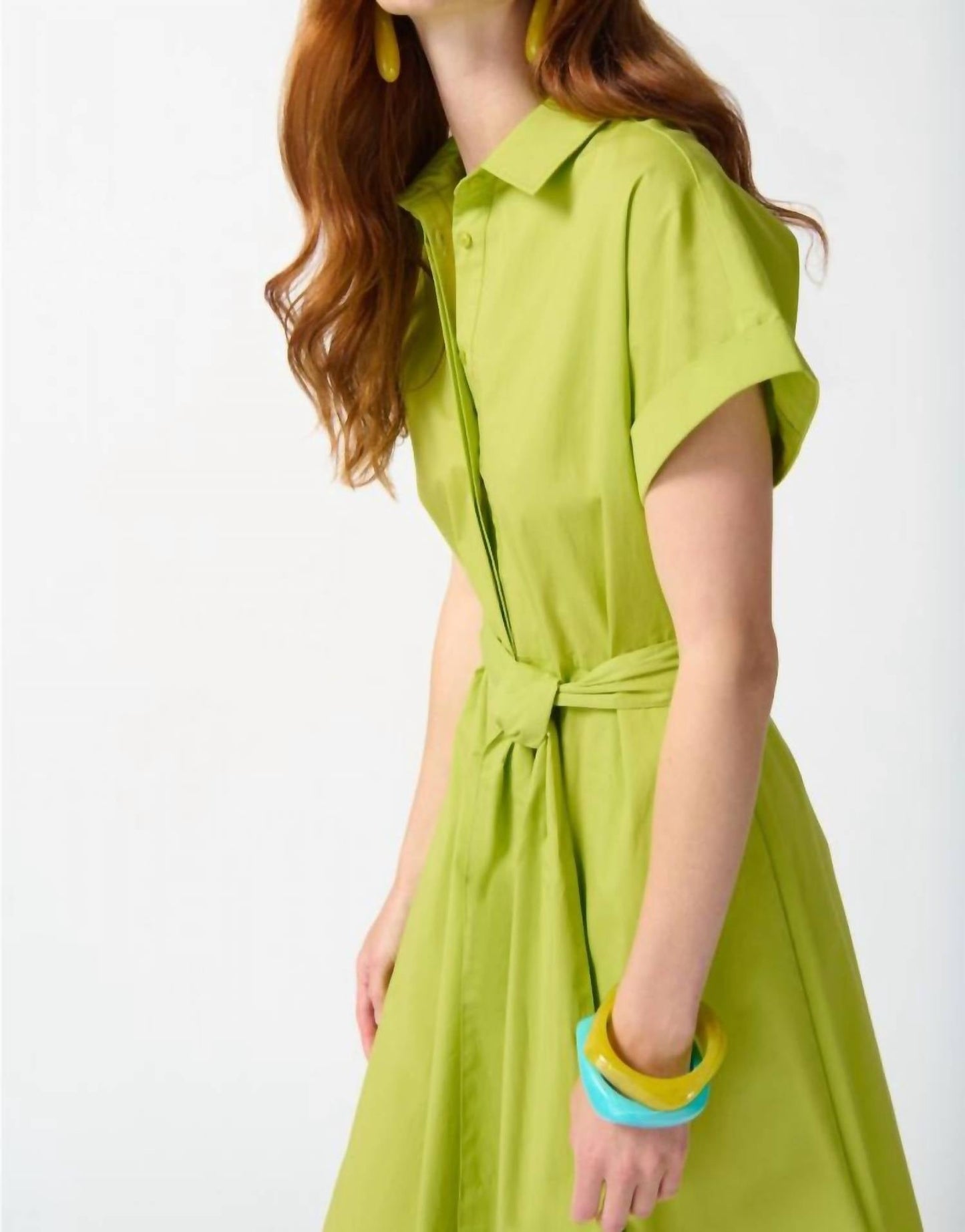 Joseph Ribkoff - Collared Short Sleeve Fit & Flare Shirt Dress