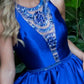 Rachel Allan - Beaded Mikado Short Cocktail Dress
