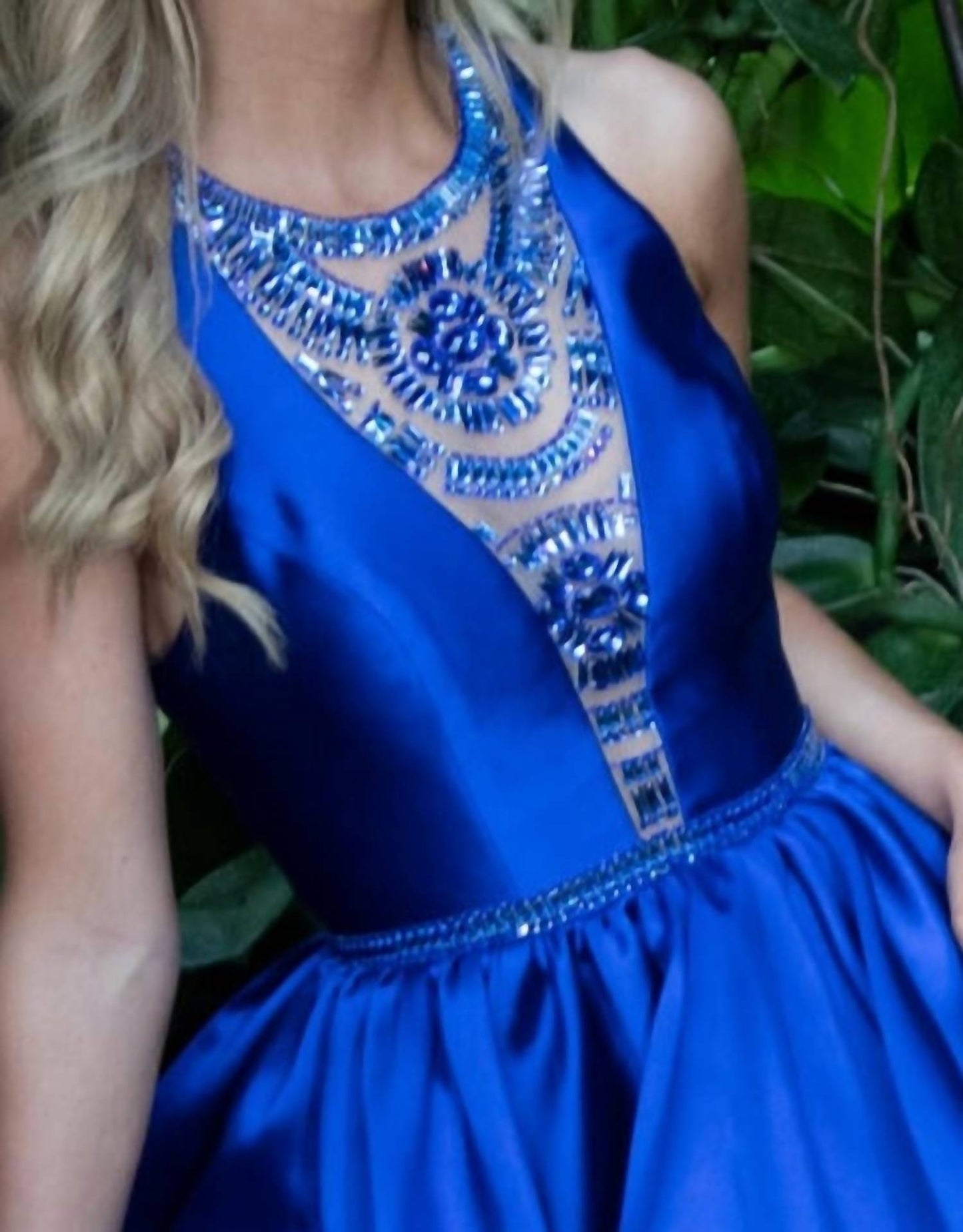 Rachel Allan - Beaded Mikado Short Cocktail Dress
