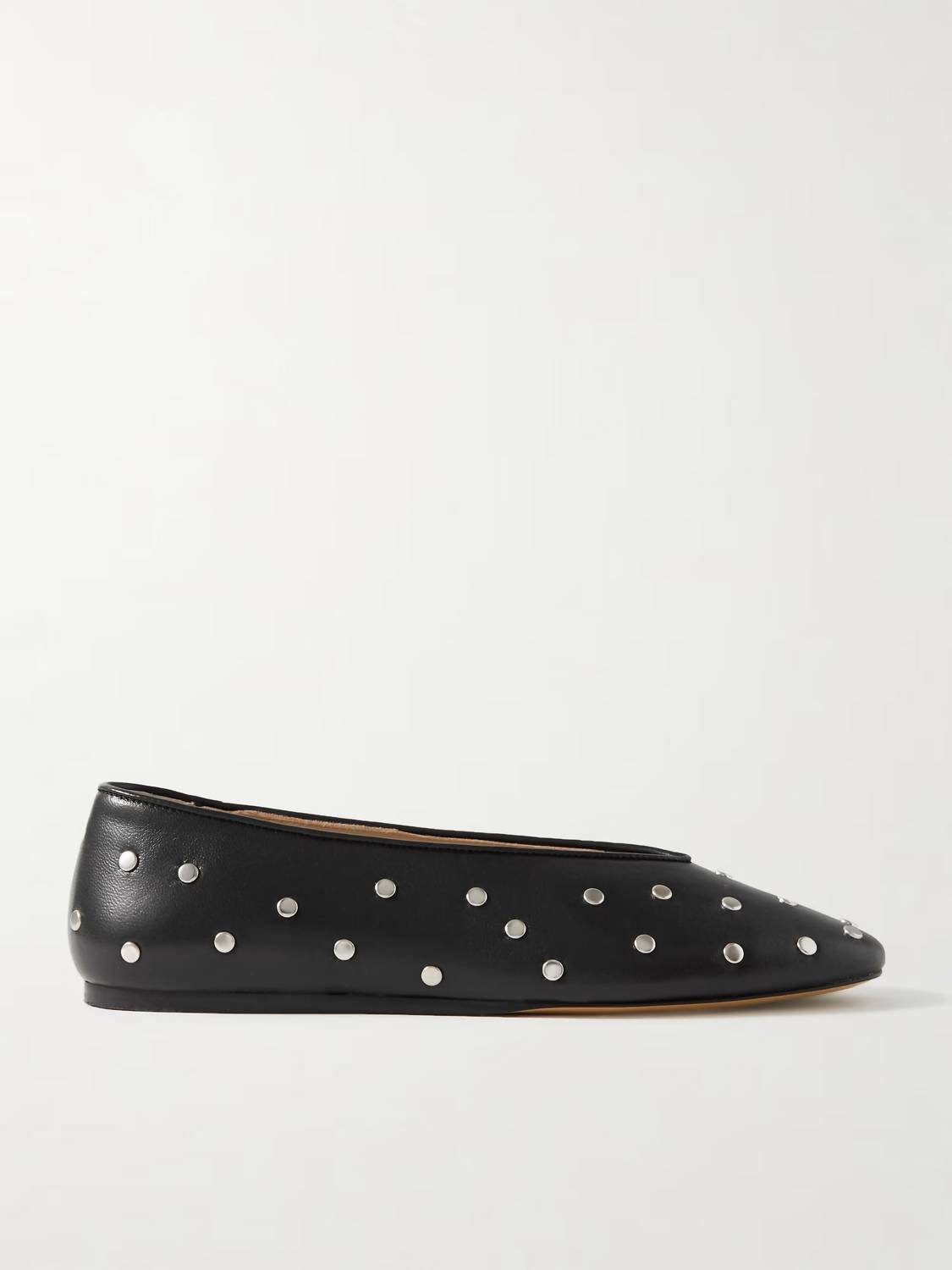 Le Monde Béryl - Women's Regency Slipper Studded Leather Flats