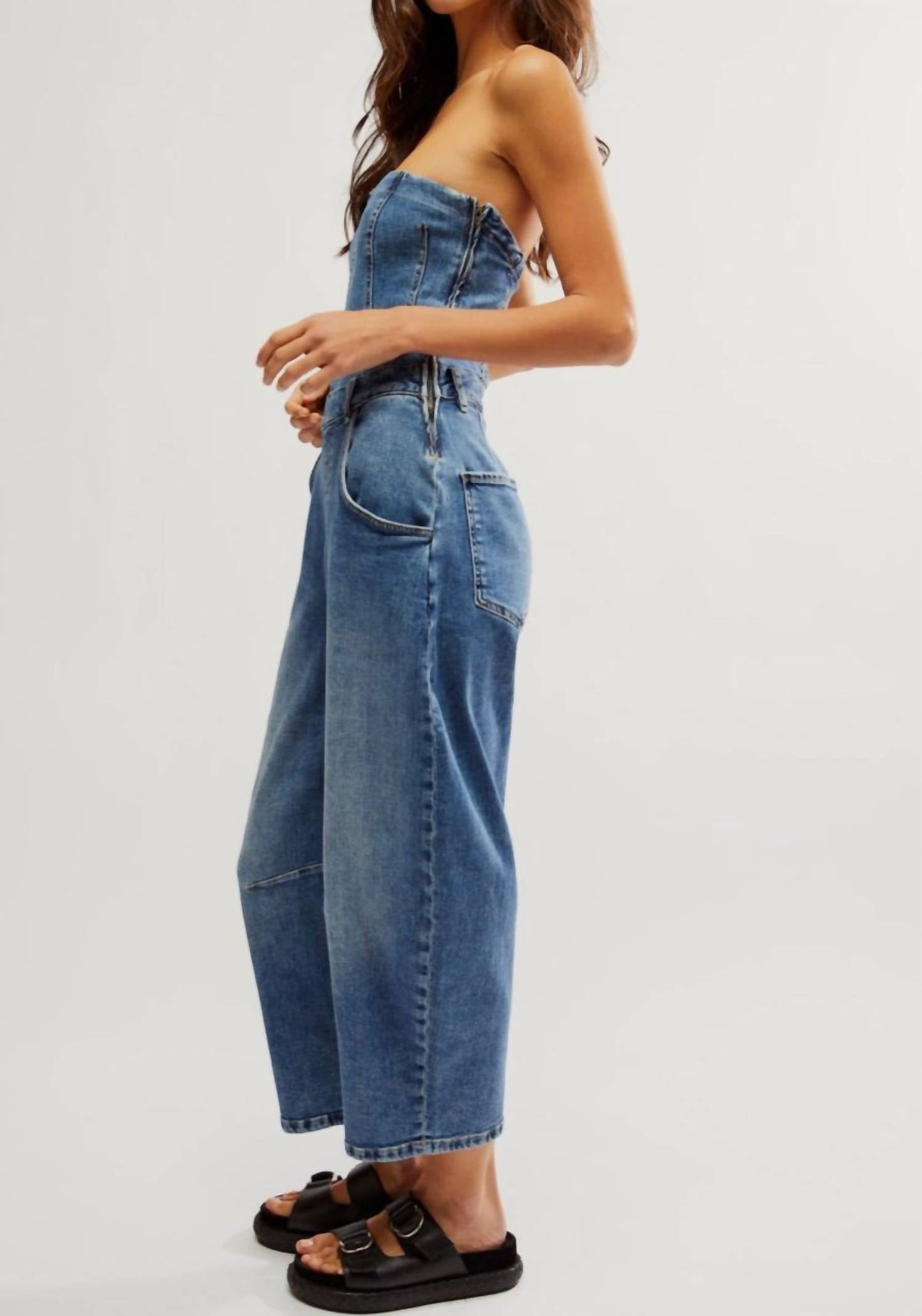 Free People - Je Suis Pret Barrel Jumpsuit - Petite