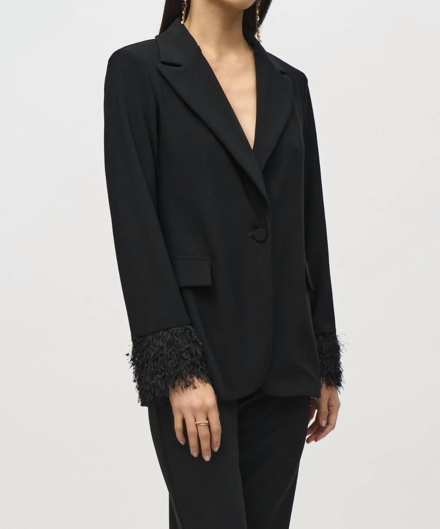 Joseph Ribkoff - Fringe Cuffs Blazer
