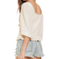 Hem & Thread - Boho Find Crochet Peplum Top