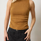 Lilla P - Rib Slub Side Pleat Tank Top