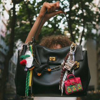 Baggly Charms - Women's Cherry Pop Beaded Keychain Bag Charm