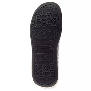 Isotoner - Pantufas femininas de malha canelada Erin Chenille com capuz