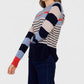 Autumn Cashmere - Striped Shirttail Crew Neck Sweater