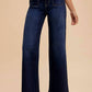 Anniewear - Stretch Front Two Pocket High Rise Flare Jeans