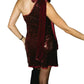 Anna Grace - Giana Sequin & Velvet Tie Mini Dress