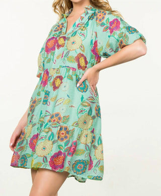 Thml - Hibiscus Puff Sleeve Floral Dress