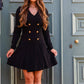 Adelyn Rae - Regina Double Breasted Knit Skater Dress