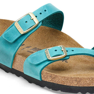 Birkenstock - Sandália feminina Mayari em couro oleado