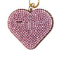 Dml Wholesale - Rhinestone Heart Charm Safety Alarm Keychain