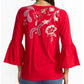 Johnny Was - RUFFLE SLEEVE T‑SHIRT FREYDE