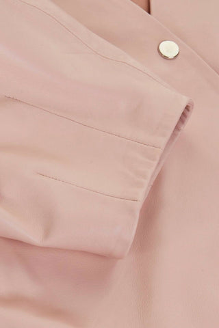 Topshop - Jaqueta de couro curta com fecho de pressão e top envolvente macio