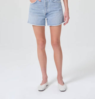 Agolde - Shorts Dee com cintura alta e bainha enrolada