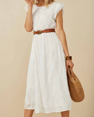 Hayden La - Floral Smocked Bubble Sleeve Midi Dress