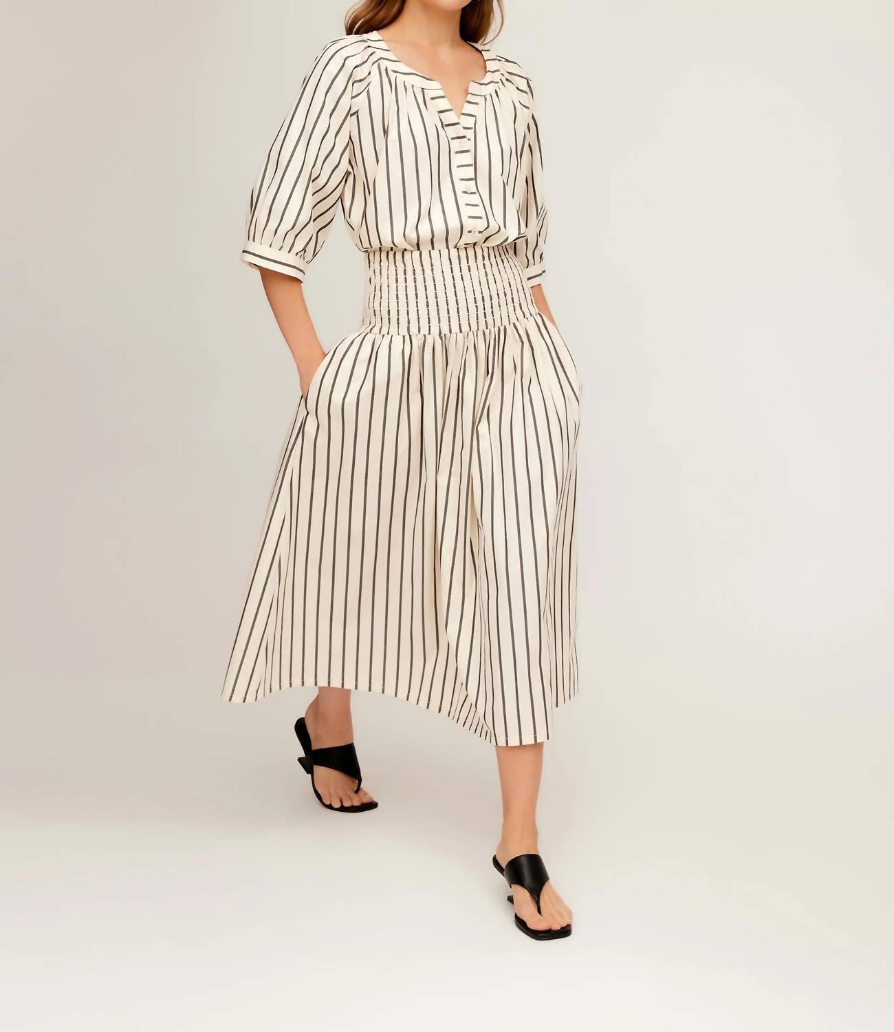 Fifteen Twenty - Rhea Stripe Midi Skirt