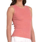 Elan - Crewneck Sleeveless Ribbed Tee Top