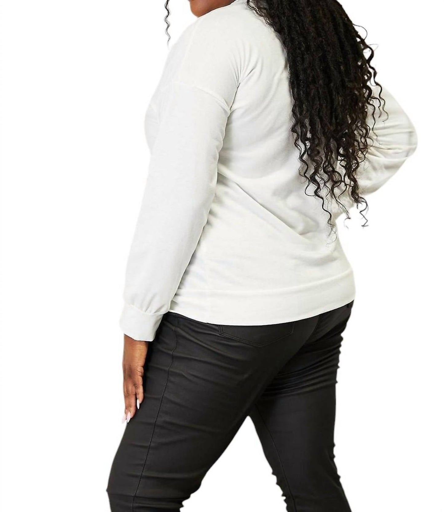 Double Take - Love Graphic Dropped Shoulder Sweatshirt