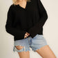 Project Social T - Getaway Notch Neck Sweater Rib Pullover