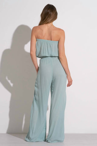 Elan - Macacão sem alças com amarração na cintura