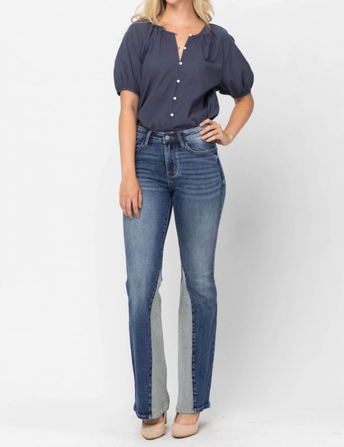 Judy Blue - Women's Inseam Panel Flare Jeans